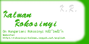 kalman rokosinyi business card